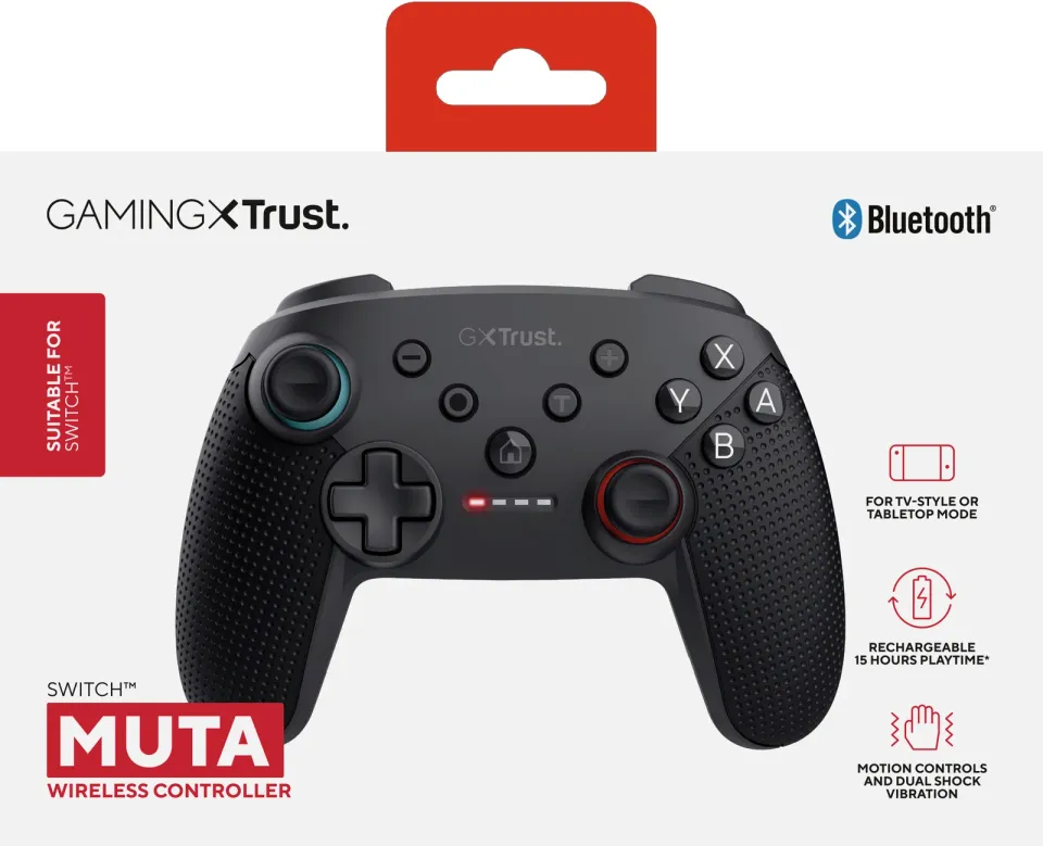TRUST Gamepad GXT 1246 Muta, pro Nintendo Switch, Bluetooth, černá