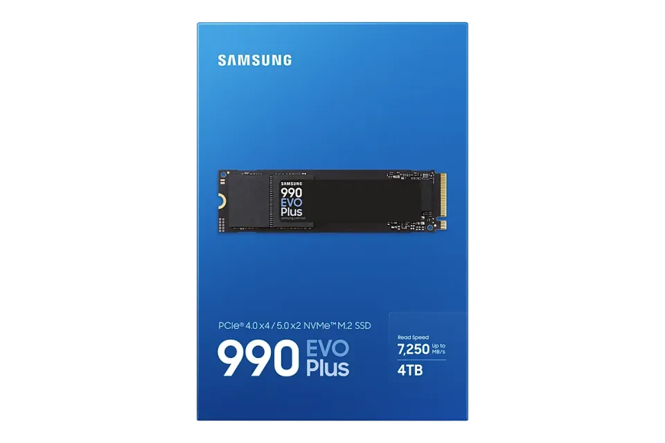 SAMSUNG 990 EVO PLUS 4TB NVMe SSD M.2 PCIe 5.0x2 NVMe 2.0 (čtení max. 7150MB/s, zápis max. 6300MB/s)