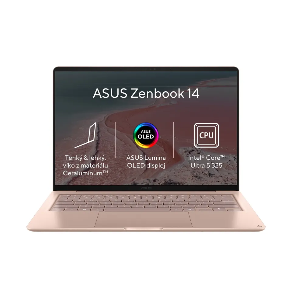 ASUS Zenbook 14/UX3480AA-OLED284W/U5-325/14"/WUXGA/16GB/512GB/Intel int/W11H/Pink/2R