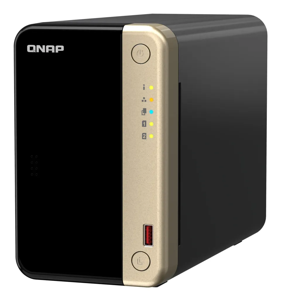 QNAP TS-264-8G TurboNAS server s RAID, fix 8GB DDR4, pro 2x 3,5/2,5in SATA3 HDD/SSD (1x HDMI, 2x USB3 + 2xGLAN) datové úložiště