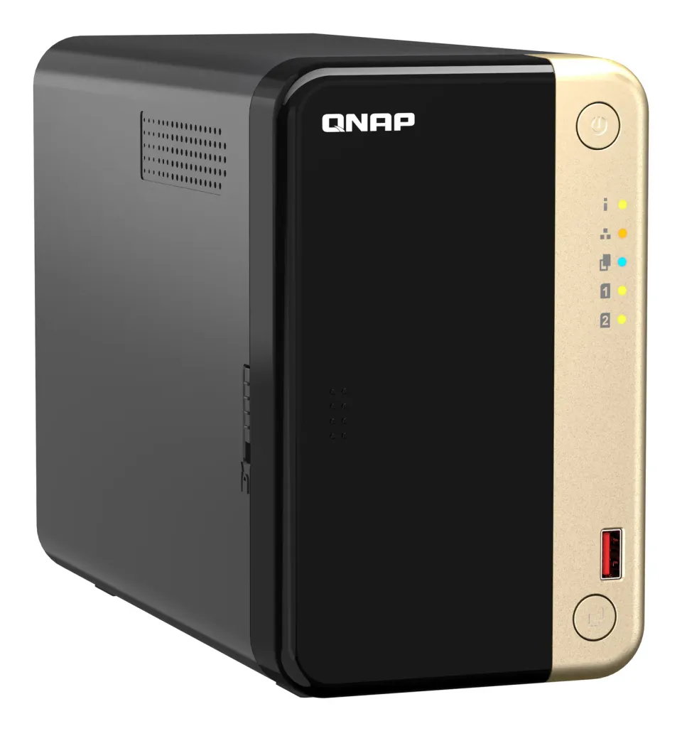 QNAP TS-264-8G TurboNAS server s RAID, fix 8GB DDR4, pro 2x 3,5/2,5in SATA3 HDD/SSD (1x HDMI, 2x USB3 + 2xGLAN) datové úložiště