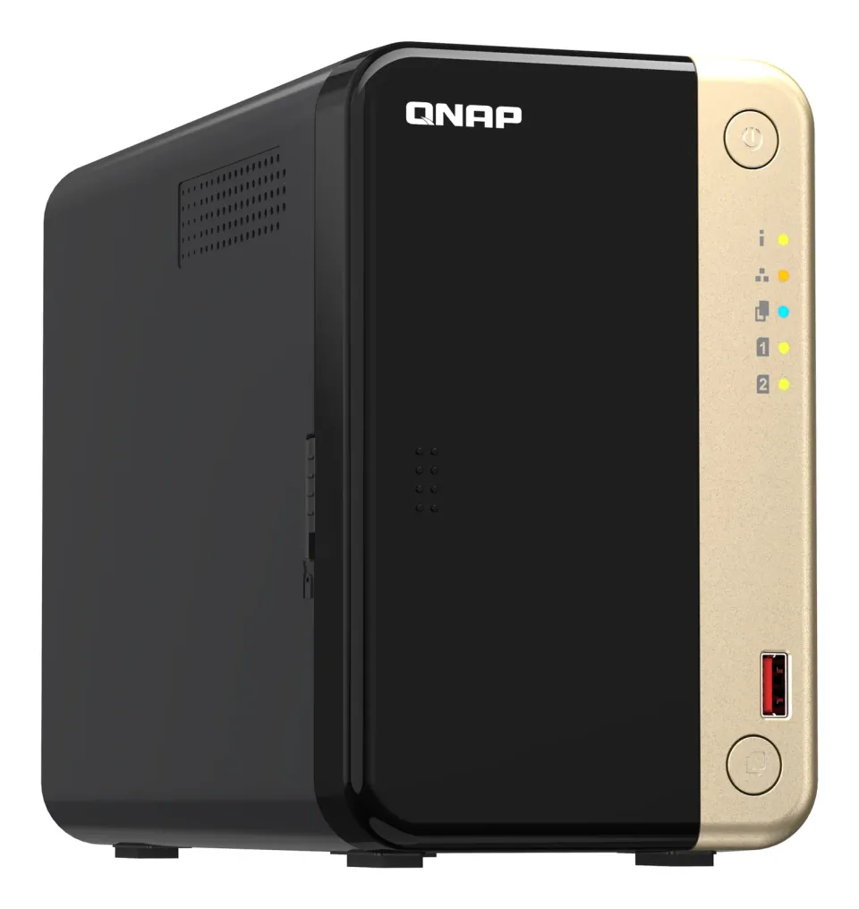 QNAP TS-264-8G TurboNAS server s RAID, fix 8GB DDR4, pro 2x 3,5/2,5in SATA3 HDD/SSD (1x HDMI, 2x USB3 + 2xGLAN) datové úložiště