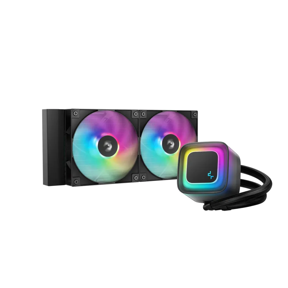 DEEPCOOL Vodní chladič LE240 V2, ARGB, 2x120mm, AM5, LGA1851, černá