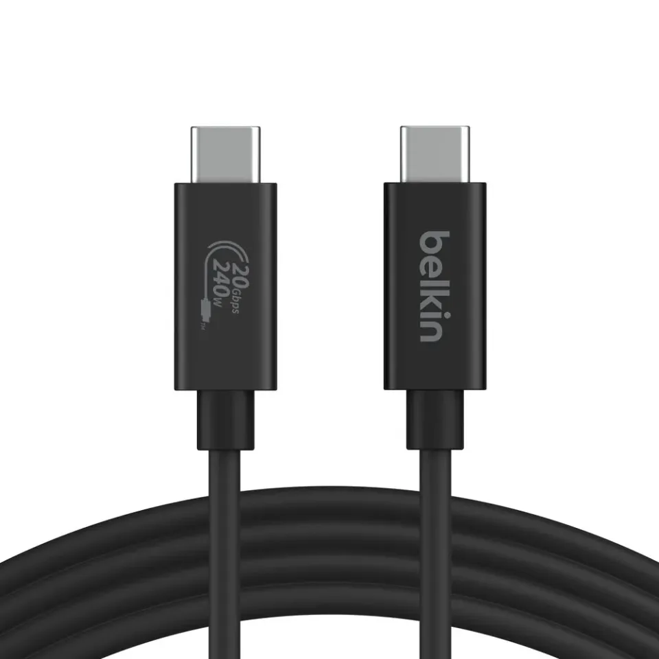 Belkin CONNECT USB4 kabel 240 W, 20 Gb/s, 2m