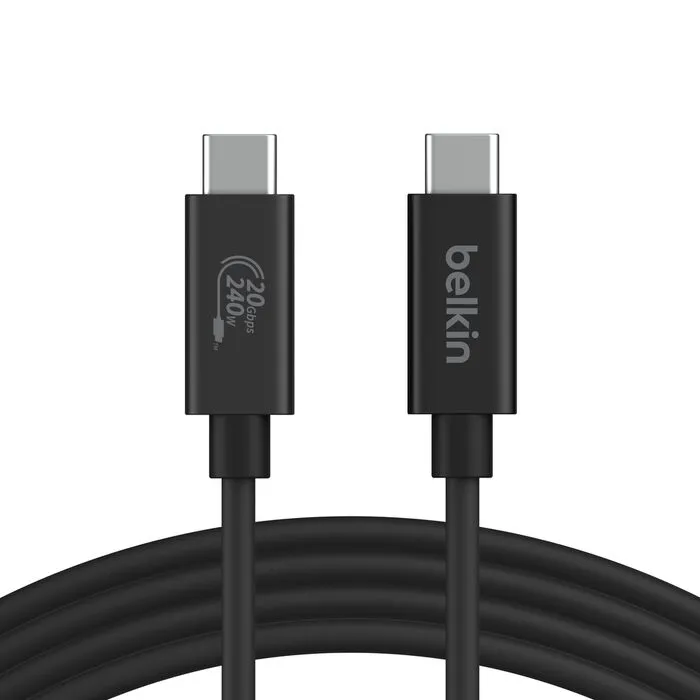 Belkin CONNECT USB4 kabel 240 W, 20 Gb/s, 2m