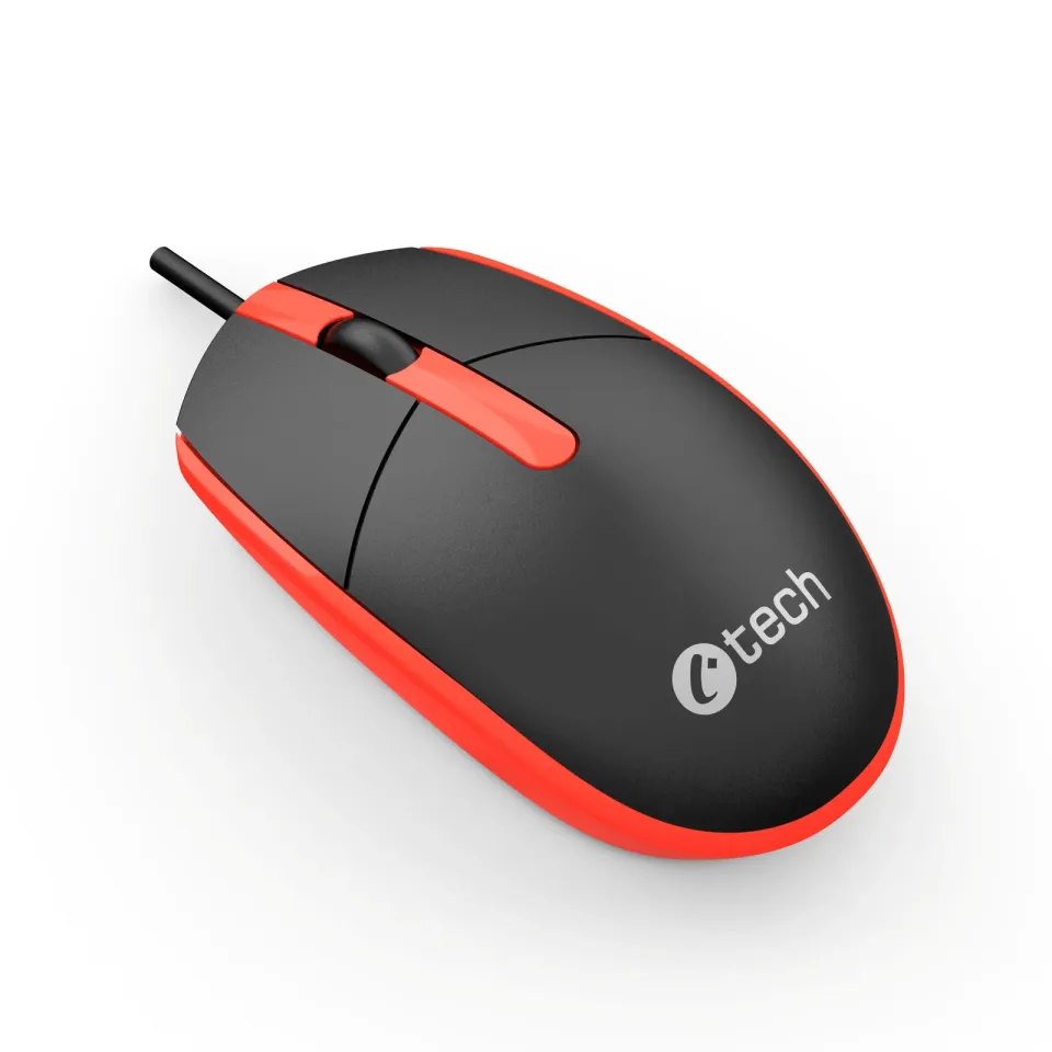 C-TECH myš WM-10, USB, 1200 DPI, červená