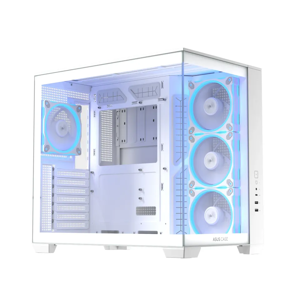ASUS Case A32 PLUS TG ARGB, ATX, Průhledná bočnice, 4x 120mm ARGB Fan, Bílá