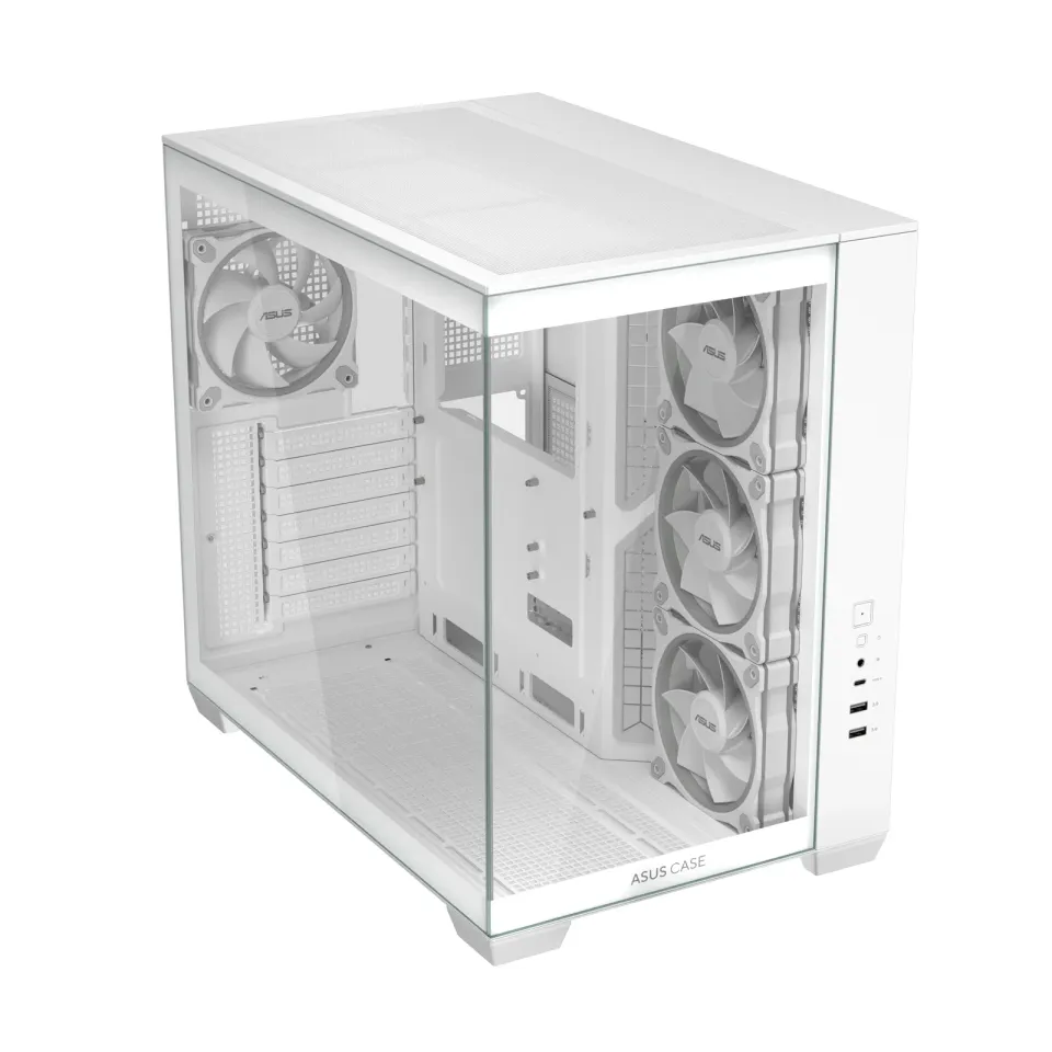 ASUS Case A32 PLUS TG ARGB, ATX, Průhledná bočnice, 4x 120mm ARGB Fan, Bílá