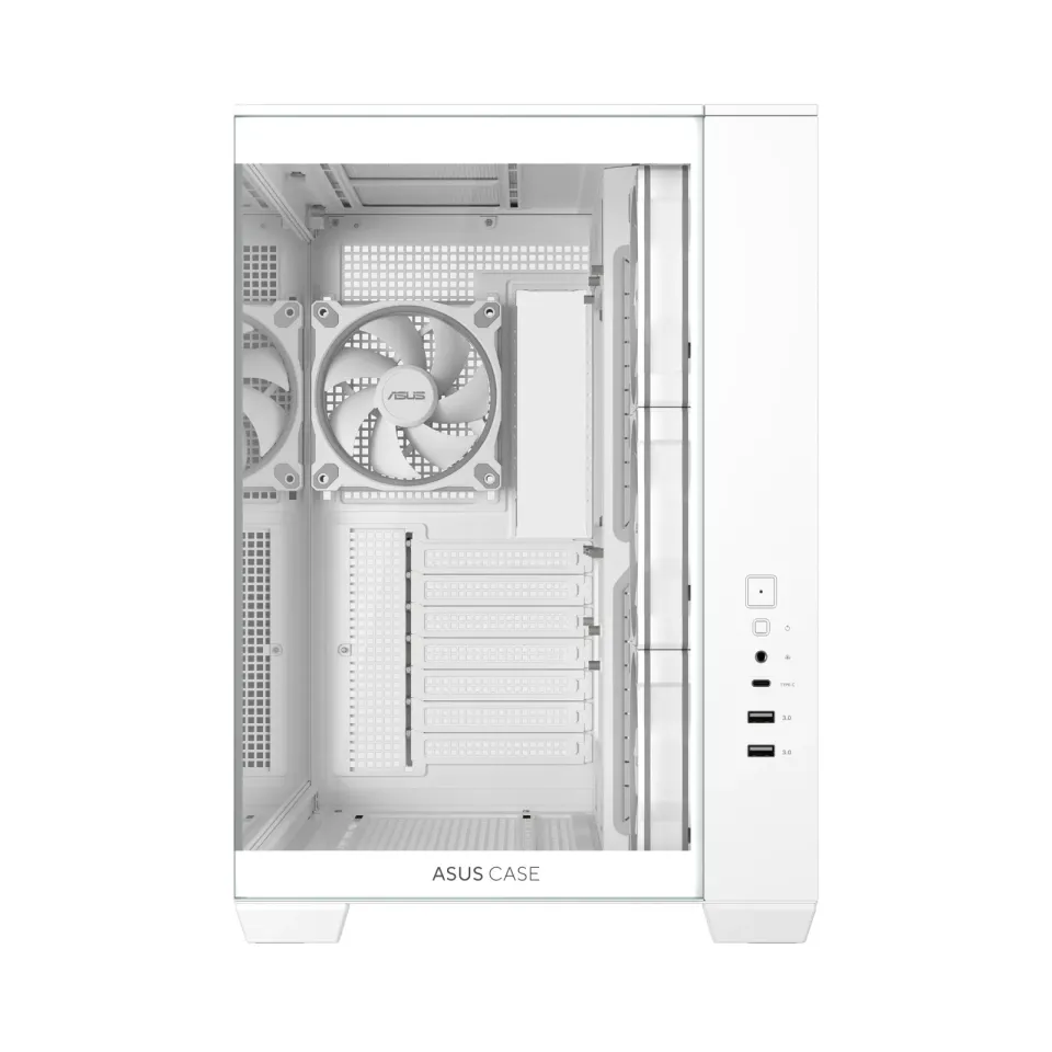 ASUS Case A32 PLUS TG ARGB, ATX, Průhledná bočnice, 4x 120mm ARGB Fan, Bílá