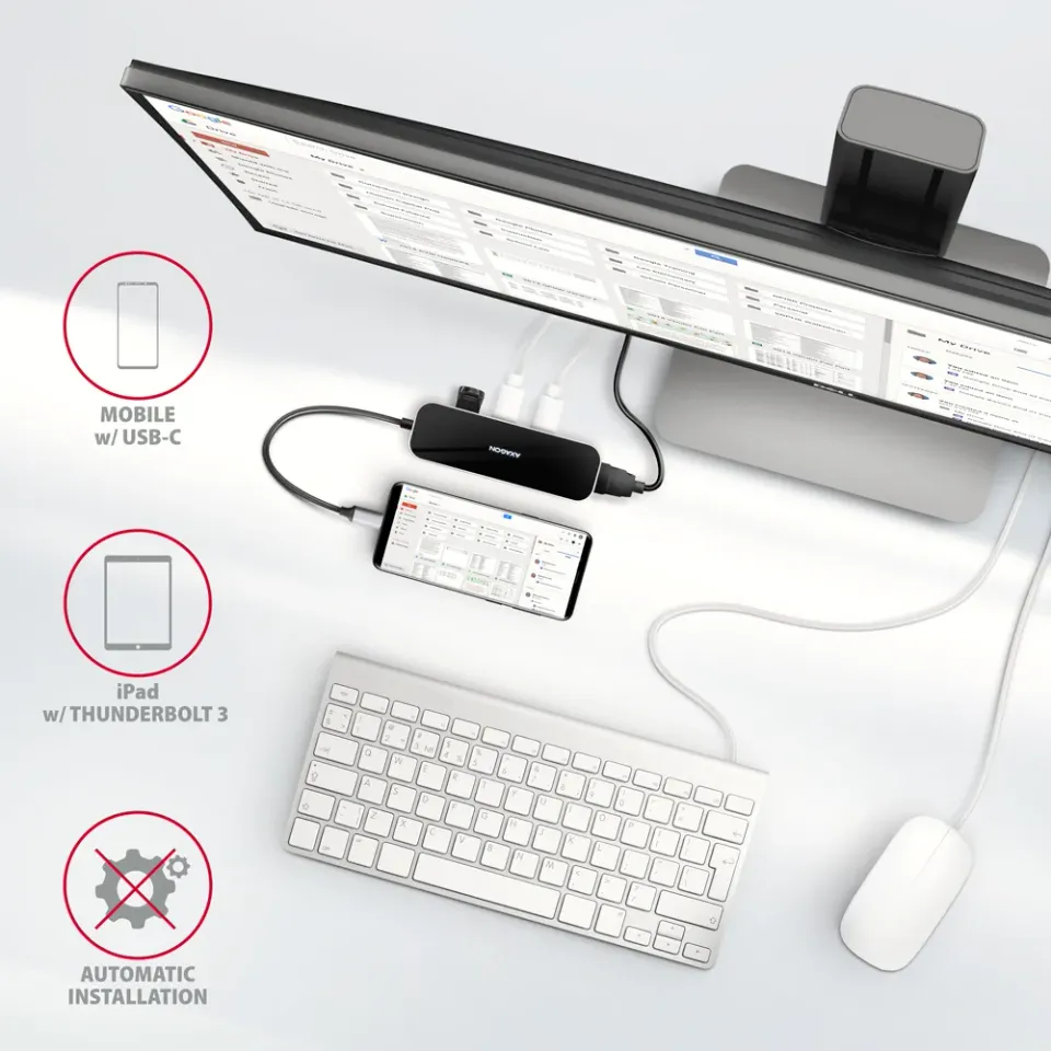 AXAGON HMC-6H4A, USB 3.2 Gen 1 hub, porty 4x USB-A, HDMI 4k/30Hz, PD 100W, kabel