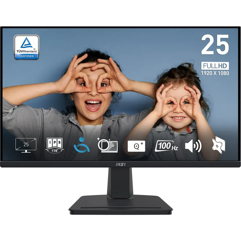 MSI monitor PRO MP251, 24,5"/1920 x 1080 FHD/IPS/100Hz/1ms/1300:1/300cd / m2 /2x