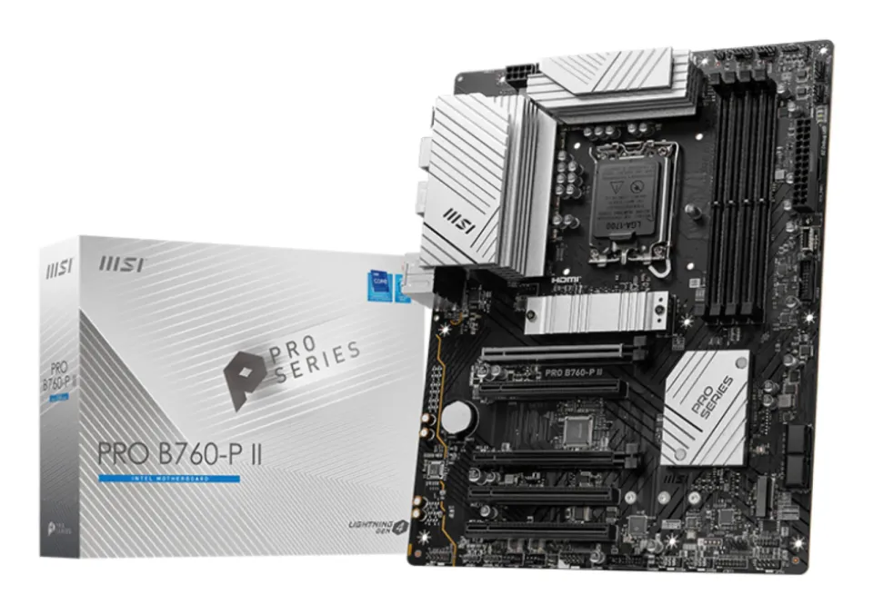 MSI MB Sc LGA1700 PRO B760-P II, Intel B760, 4xDDR5, 1xDP, 1xHDMI, ATX