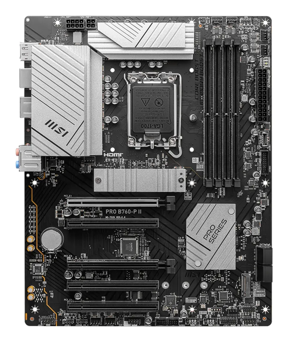 MSI MB Sc LGA1700 PRO B760-P II, Intel B760, 4xDDR5, 1xDP, 1xHDMI, ATX