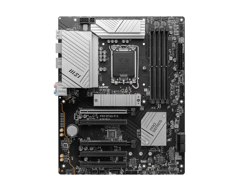 MSI MB Sc LGA1700 PRO B760-P II, Intel B760, 4xDDR5, 1xDP, 1xHDMI, ATX