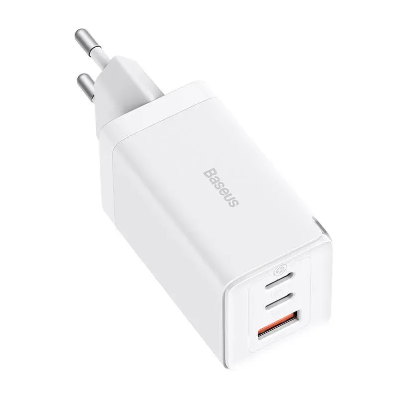 Baseus CCGP120202 GaN5 Pro Quick Nabíječka USB + 2x USB-C 65W White