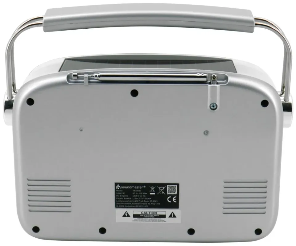 Soundmaster TR480SI rádio/ FM/ UKW/ Solární panel/ Baterie/ Stříbrné