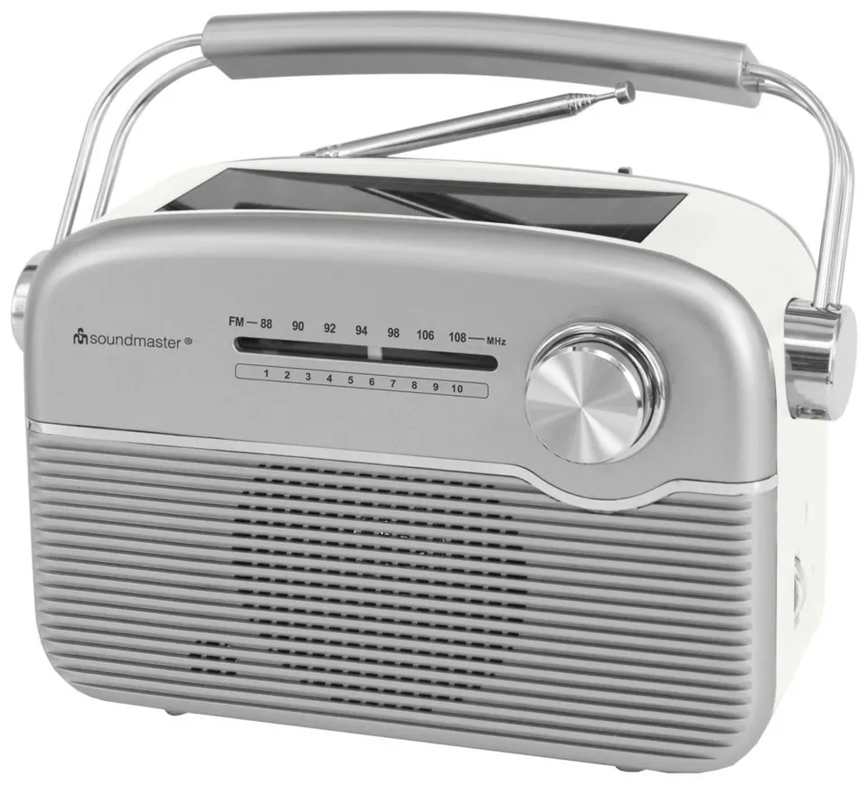 Soundmaster TR480SI rádio/ FM/ UKW/ Solární panel/ Baterie/ Stříbrné