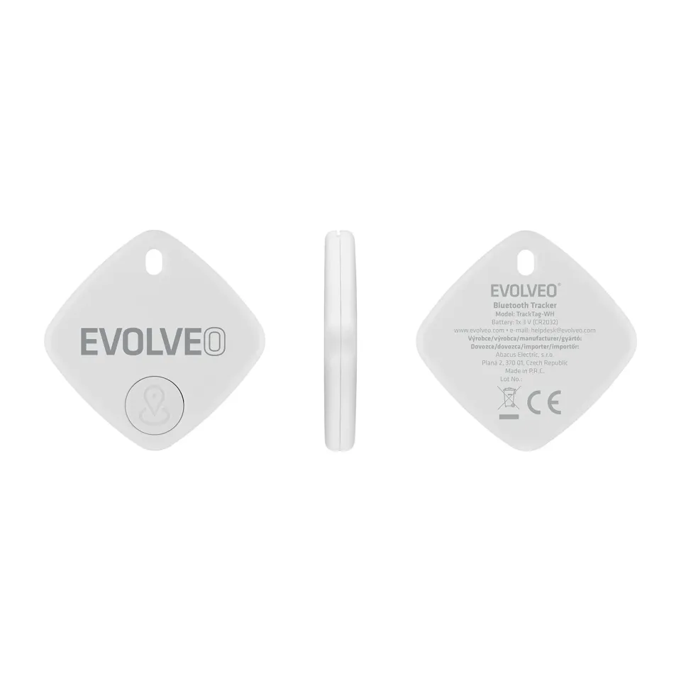 EVOLVEO TrackTag, Bluetooth lokátor s Apple Find My, bílý