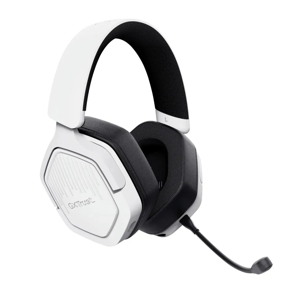 TRUST Herní sluchátka GXT 493W Carus, Bluetooth, 2.4GHz, bílá