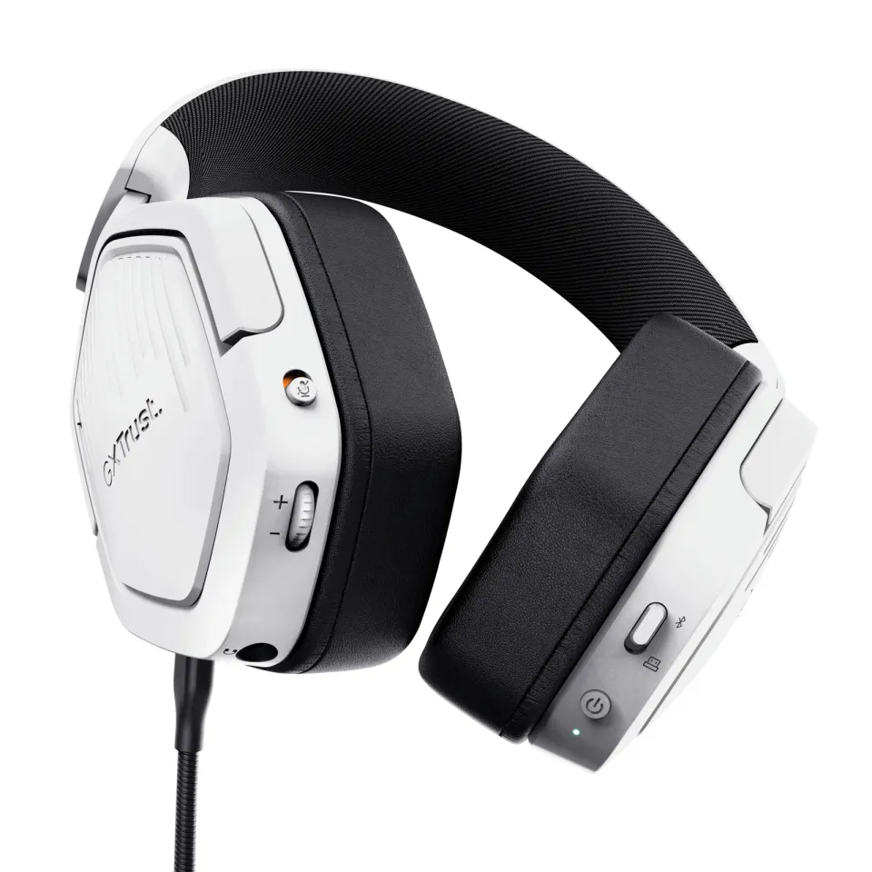 TRUST Herní sluchátka GXT 493W Carus, Bluetooth, 2.4GHz, bílá