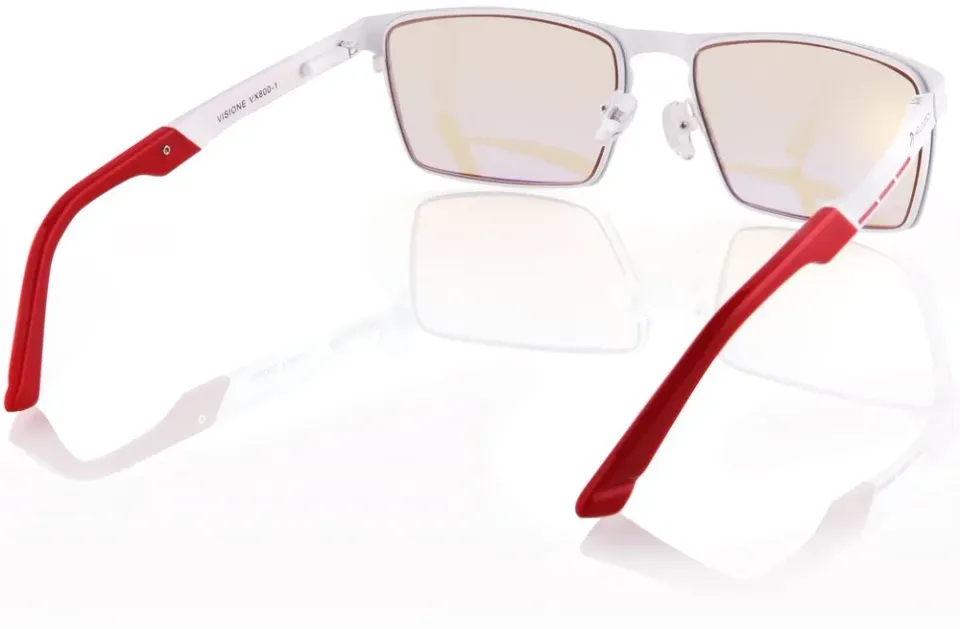 AROZZI herní brýle VISIONE VX-800 White/ bíločervené obroučky/ jantarová skla