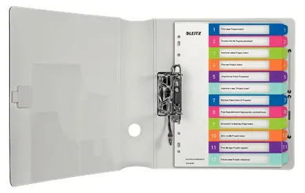 LEITZ Rejstříky WOW - popisovatelné na PC, A4+ MAXI 1-12