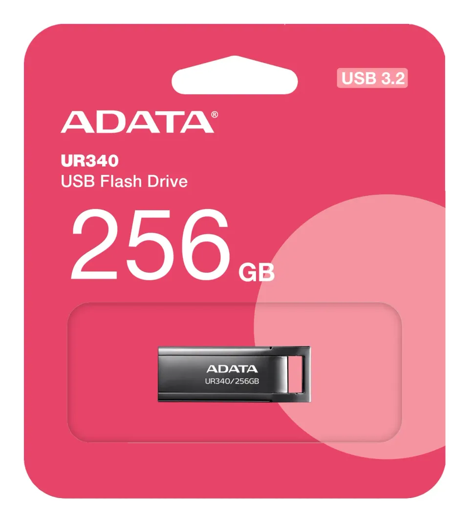 ADATA Flash Disk 256GB UR340, USB 3.2, černá