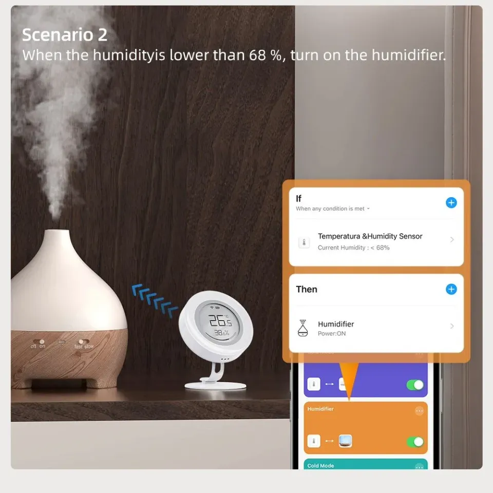 IMMAX NEO SMART senzor teploty a vlhkosti, s displejem, Zigbee 3.0, TUYA