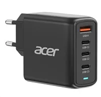 ACER Adapter 100W PD GaN charger,USB-C,USB-A,EU plug,Black