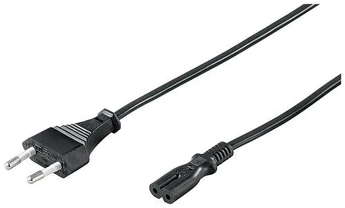 GEMBIRD Stromversorgung Netzwerkkabel FLEXO 220V/230V 1.8m Schuko C8 (2-polig, sogenannte Acht) schwarz