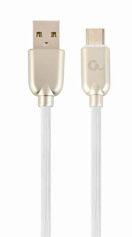 GEMBIRD CABLEXPERT Kabel USB 2.0 AM na Type-C kabel (AM/CM), 2m, pogumovaný, bíl