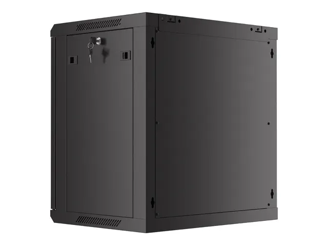 LANBERG 19" RACKOVÁ SKŘÍŇ 12U/600X450 S PERFOROVANÝMI DVEŘMI ČERNÁ - PLOCHÉ BALENÍ
