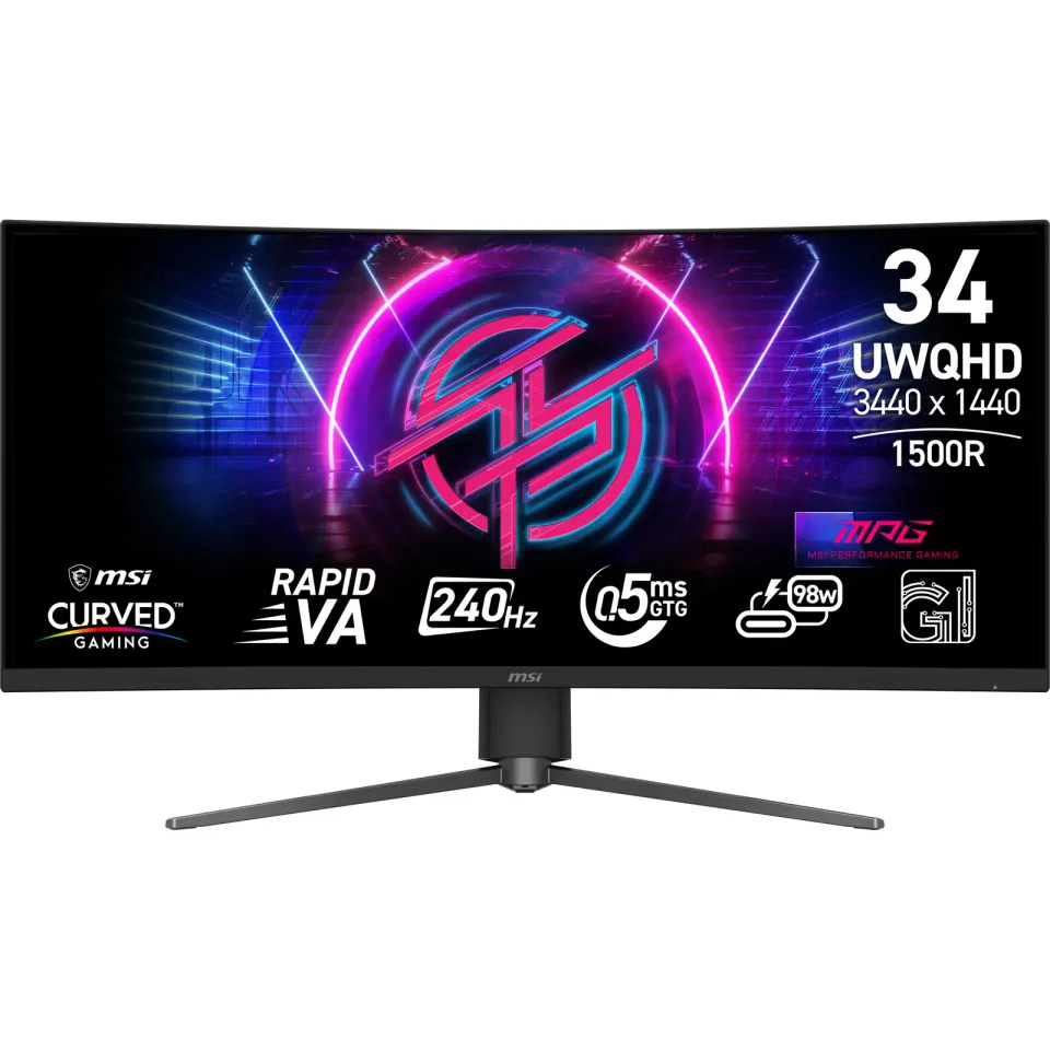 MSI Gaming monitor MPG 346CQRF X24, 34" Rapid VA zakřivený/3440x1440 (UWQHD)/240