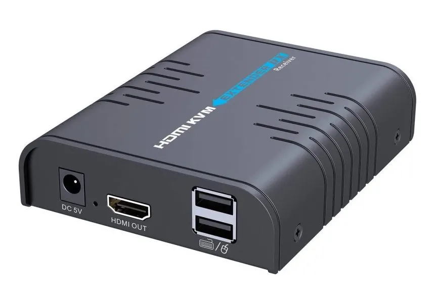 XtendLan HDMI přenos po LAN, pouze přijímač, IP/UDP, 100Mbps@1080p, přenos USB, funkce KVM