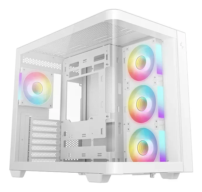 DEEPCOOL Case CG530U 4F WH, ATX, Průhledná bočnice, 4x120mm ARGB Fan, bílá