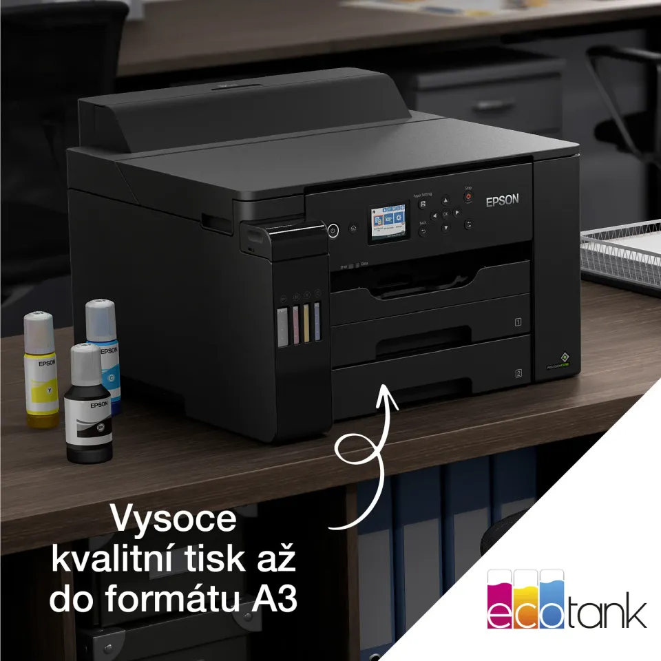 EPSON L11160 ECOTANK - A3+/25ppm/USB/Ethernet/Wi-Fi Direct/LCD displej/Duplex