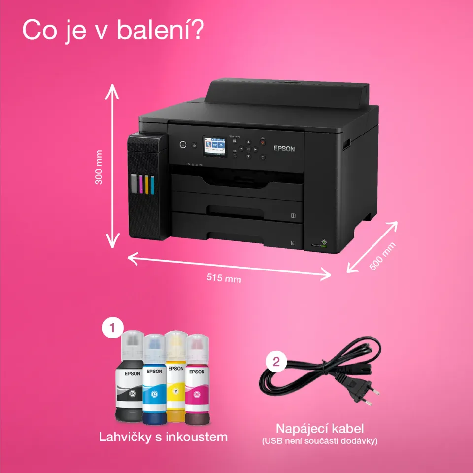 EPSON L11160 ECOTANK - A3+/25ppm/USB/Ethernet/Wi-Fi Direct/LCD displej/Duplex