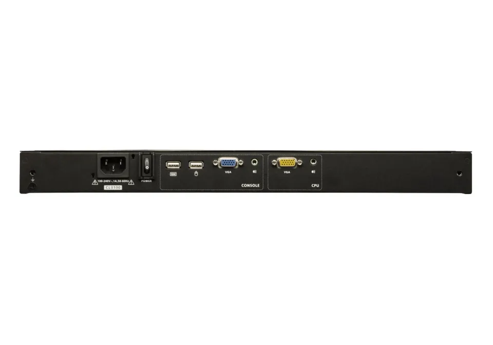 Aten 1U Ultra Short Depth Single Rail WideScreen LCD Console (USB / VGA)