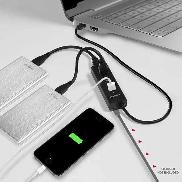 AXAGON HUE-S2B, 4x USB3.0 CHARGING hub, micro USB nap. konektor