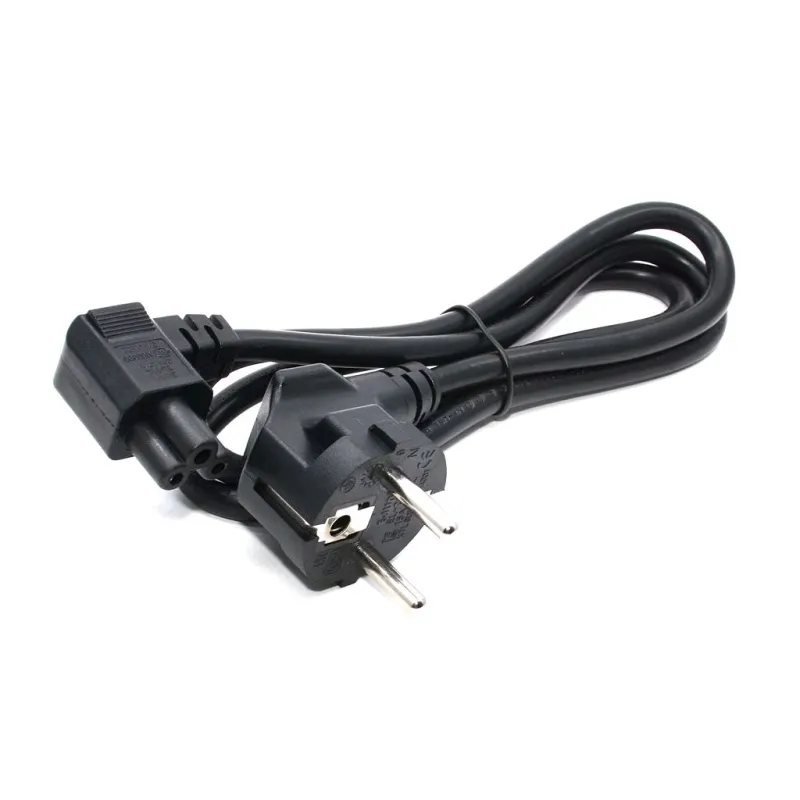 C-TECH Kabel síťový 1,8m VDE 220/230V napájecí notebook 3 pin Schuko, lomený