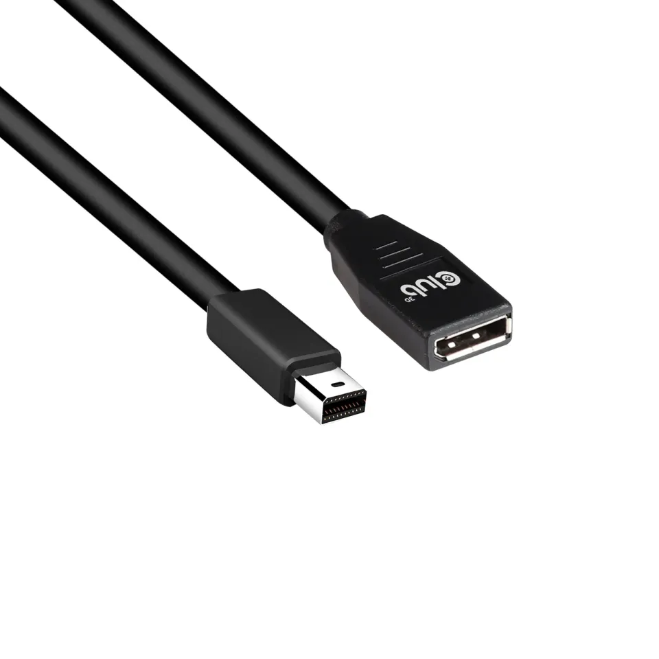 Club3D Prodlužovací kabel Mini DisplayPort 1.4 na DisplayPort 8K 60Hz DSC 1.2 HBR3 HDR Bidirectional (M/F), 1m