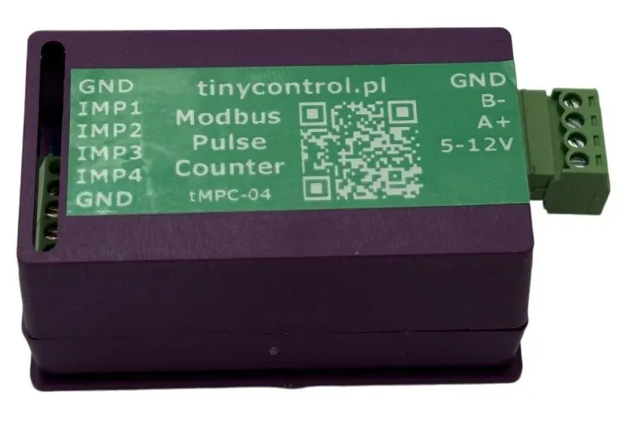 TINYCONTROL čítač pulsů tMPC-04 Modbus pro LK3 a LK4