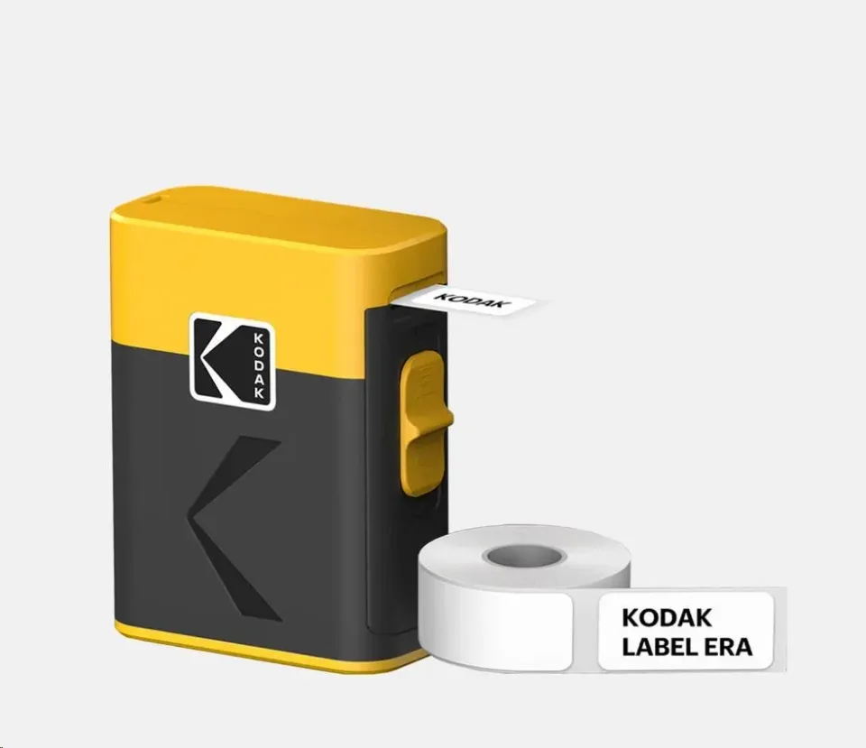 KODAK Label ERA M50 – přenosná tiskárna štítků s řezačkou, Bluetooth, aplikace Kodak Memo, žlutá