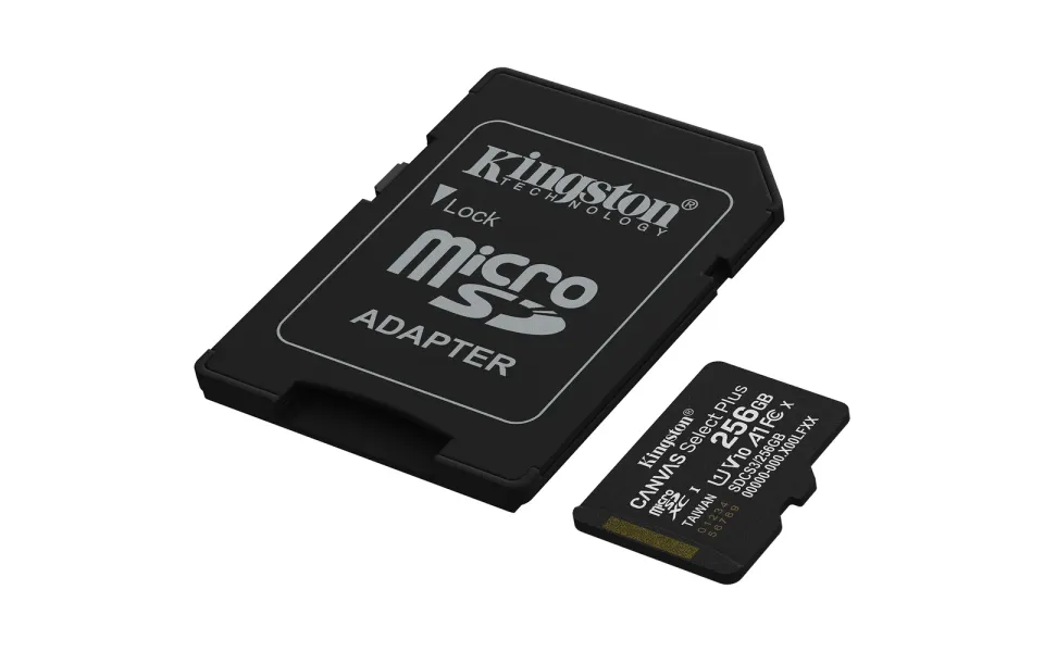 KINGSTON micro SD card SDXC 256GB Canvas Select Plus + SD adaptér