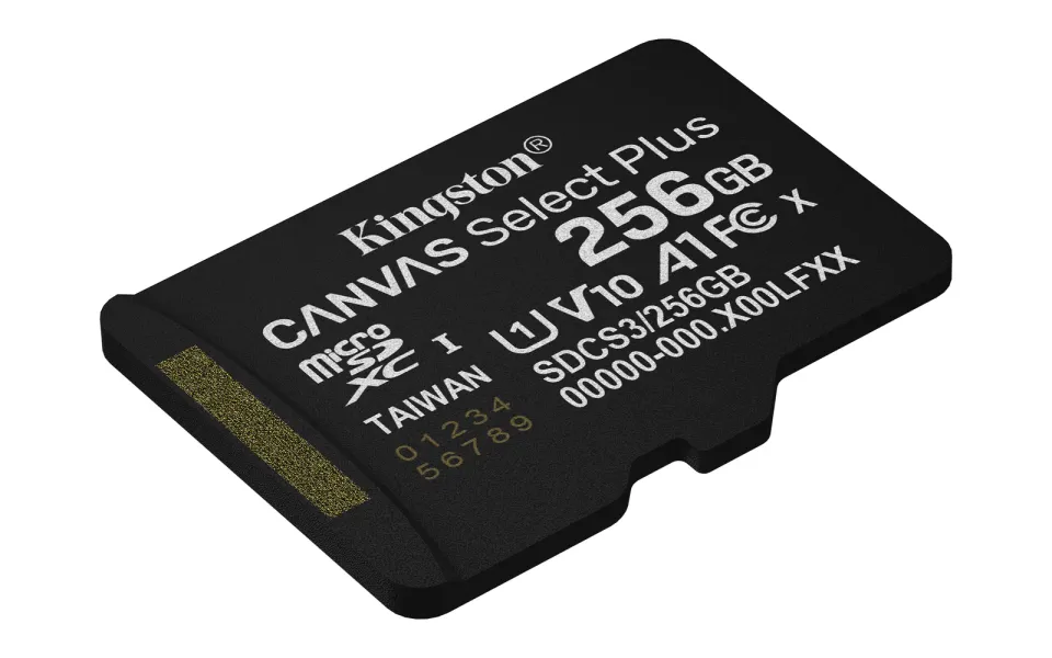KINGSTON micro SD card SDXC 256GB Canvas Select Plus + SD adaptér