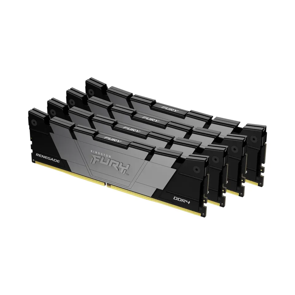 KINGSTON 64GB 3600MT/s DDR4 CL16 DIMM (Kit of 4) 1Gx8 FURY Renegade Black