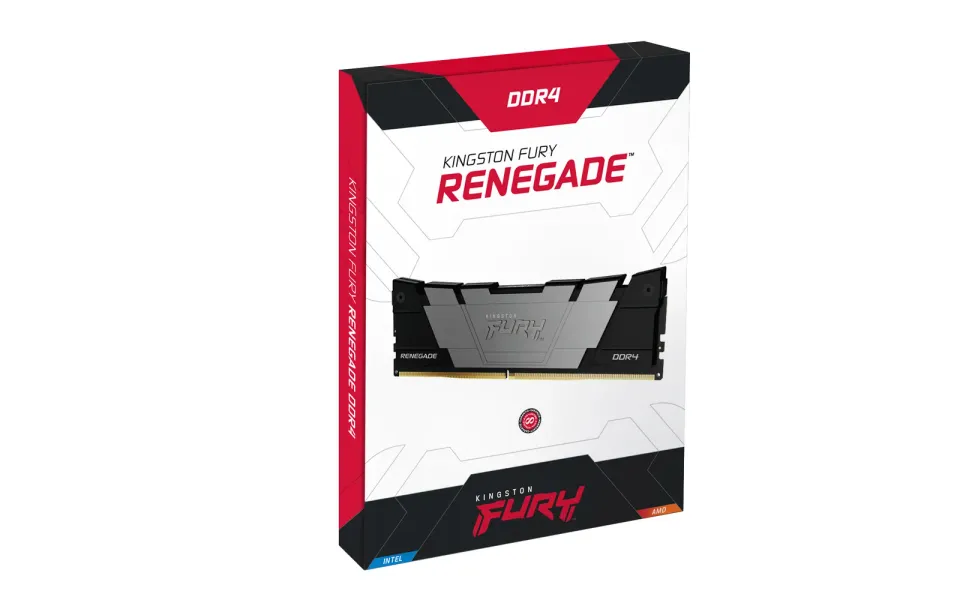 KINGSTON 64GB 3600MT/s DDR4 CL16 DIMM (Kit of 4) 1Gx8 FURY Renegade Black