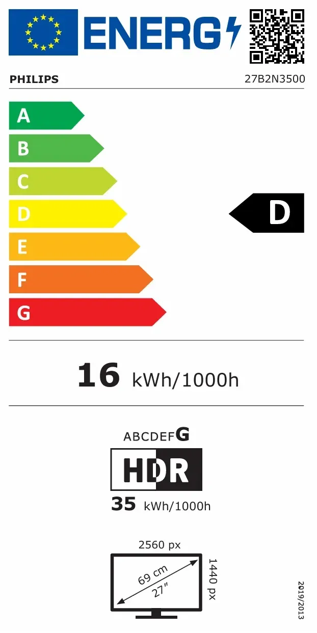 Philips LCD 27B2N3500 27" IPS/2560x1440@120Hz/4ms/350cd/2xHDMI/DP/Repro/Pivot/HA