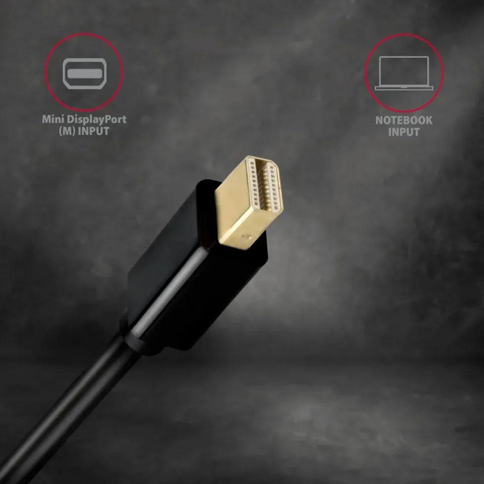 AXAGON RVDM-HI14C2 miniDP > HDMI kabel, 4K/30Hz 1,8m