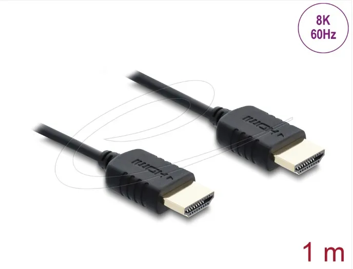 Delock Koaxiální kabel High Speed HDMI 8K 60 Hz 48 Gbps s pleteným opláštěním 1